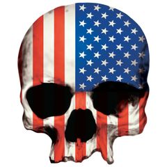 MINI TETE MORT DRAPEAU USA 60x80mm