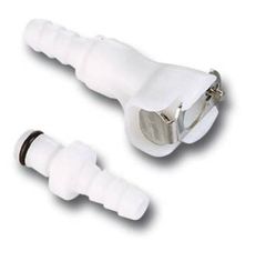 Quick Connector Ø8mm Single Shut Off White