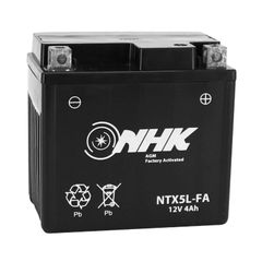 12V 4 Ah NTX5L FA SANS ENTRETIEN PRETE A EMPLOI Lg115xL72xH107mm ACTIVEE EN USINE QUALITE PREMIUM - EQUIVALENT YTX5L - BS