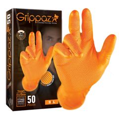 NITRILE FISH SCALES CHEMICAL RESISTANT OILS, PETROL ORANGE T9 L BOX 50