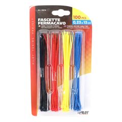 NYLON TYPE RILSAN 2,5x150mm ASSORTIMENT - BLEU ROUGE - JAUNE