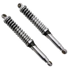 REGLABLE CHROME ENTRAXE 360 mm DIAMETRE FIXATION SUPERIEUR 10mm INFERIEUR 8mm PAIRE