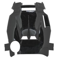 SCOOTER WHEEL ARCH FAIRING ADAPTABLE MBK 50 NITRO 1997+2012-YAMAHA 50 AEROX 1997+2012 GLOSS BLACK (RACING DESIGN) -P2R-