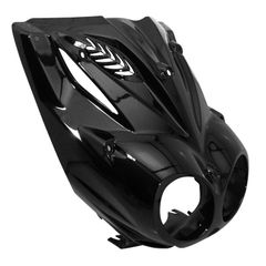 CARENAGE-TABLIER AV SCOOT ADAPTABLE MBK 50 STUNT-YAMAHA 50 SLIDER NOIR BRILLANT (PARTIE OPTIQUE) -P2R-