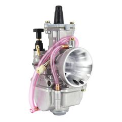CARBURATEUR TYPE PWK 28 SILVER A BOISSEAU PLAT AVEC POWER JET + STARTER TIRETTE -P2R-