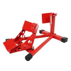 BLOQUE - CALE ETAU ROUE AVANT AUTO - BLOQUANT COMPATIBLE 16 à 21 ACIER ROUGE