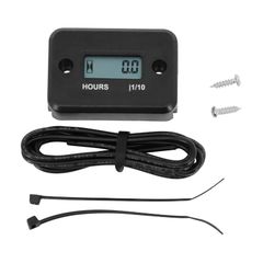 COMPTEUR-COMPTE HEURE MOTEUR UNIVERSEL 2T-4T NOIR -P2R-