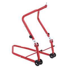 LEVE - BEQUILLE STAND AVANT FIXATION SOUS TE FOURCHE ACIER ROUGE HAUTEUR REGLABLE 67 à 88 cm