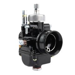 CARBURATEUR 50 A BOITE P2R TYPE PHBG RACING NOIR MONTAGE SOUPLE DIAM 17 mm AVEC DEPRESSION + GRAISSAGE + CUVE ALU + RACCORD DE P