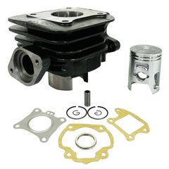 CYLINDRE SCOOT ADAPTABLE KYMCO 50 AGILITY 2T, PEOPLE 2T, SUPER 9 2T (ADMISSION SUR CYLINDRE, AXE DE PISTON 12 mm) -P2R FONTE PRE
