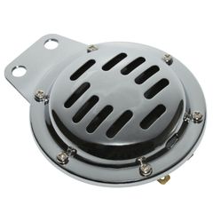 AVERTISSEUR - KLAXON DC 12V ACIER CHROME 105DB DIAM 100 mm