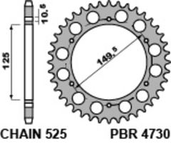 Staal C45 standaard 4730 - 525