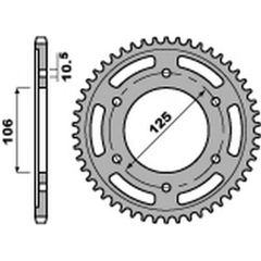 Standard Kettenrad C45 Stahl 4529 - 525