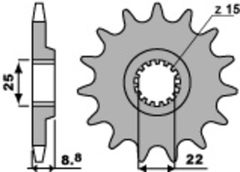 Steel Standard Front Sprocket 1248 - 520