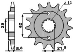 Standard Stahlriztel vorne 525 - 520