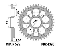 Reinforced Steel - 525 40 teeth