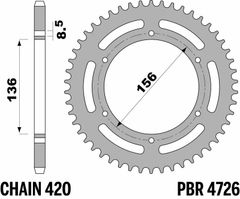 standard stål - 420 58 tänder