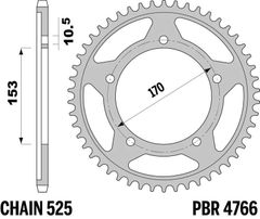 standard steel - 525 44 teeth