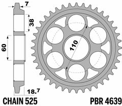 standard stål - 525 43 tänder