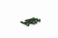In grün eloxiertem Aluminium Blister 6 Schrauben Allen M5x25mm