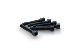 In anodisiertem Schwarz Aluminium Blister 6 Allen-Schrauben M6x35mm