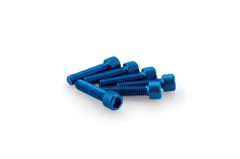In Blau Geanodiseerd Aluminium Blister 6 allen schroeven M6x25mm