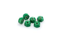 In grün eloxiertem Aluminium Blister 6 M8 Mutter