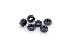 In anodisiertem Schwarz Aluminium BLISTER 6 M8 Muttern