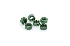 In grün eloxiertem Aluminium BLISTER 6 M8-Muttern