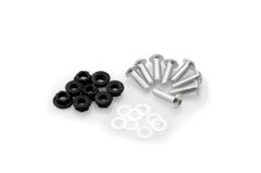 In anodisiertem Aluminium Blasen Silber BLISTER 6 SCHRAUBEN M5 MUTTERN