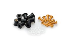 In anodisiertem Aluminium Gelbe Blasen BLISTER 6 SCHRAUBEN M5
