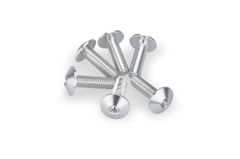 In geanodiseerd aluminium Zilveren Bellen 6 Bouten M6x20 Kop diameter 13,9mm