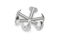 In geanodiseerd aluminium Zilver 6 Schroeven M6x20 Kop diameter 16,8mm