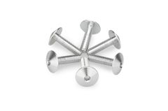 In geanodiseerd aluminium Zilver 6 schroeven M5x15 kop diameter 13,9mm