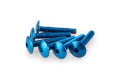In Blau Geanodiseerd Aluminium Blister 6 verzonken schroeven M6x30mm