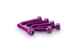 In Geanodiseerd Paars Blister 6 allen schroeven M8x35mm