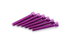 In Geanodiseerd Paars Blister 6 allen schroeven M8x55mm