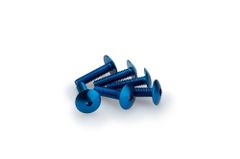 In Geanodiseerd Blauw Blister 6 verzonken schroeven M6x25mm