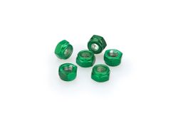 In Geanodiseerd Aluminium Groene Blister 6 moer M6