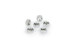 In geanodiseerd aluminium zilver blister 6 moer M5