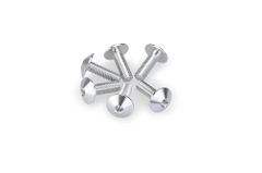 In geanodiseerd aluminium Zilveren Bubbles 6 Bouten M5x15 Kop diameter 11,8mm