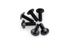In geanodiseerd aluminium Zwarte Bubbles 6 Bouten M6x20 Hoofd diameter 13,9mm