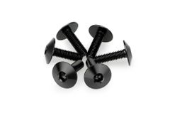In geanodiseerd aluminium Zwarte Bubbles 6 schroeven M6x20 kop diameter 16,8mm