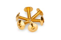 In geanodiseerd aluminium Gouden Bubbles 6 Bouten M6x20 Kop diameter 16,8mm