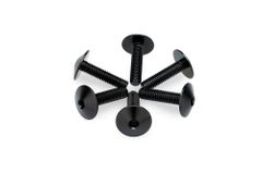 In geanodiseerd aluminium Zwarte Bubbles 6 Bouten M5x15 Kop diameter 13,9mm
