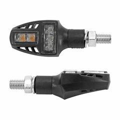 UNIVERSEL T COMPACT 5 LEDS FUNKTION POSITIONSLICHT STOP TRANSPARENT - L 56mm - H 27mm 23mm CE-ZULASSUNG PAAR