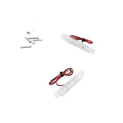 UNIVERSEL BARETTE 8 LEDS TRANSPARENT L 60mm - H 8mm 8mm HOMOLOGIERT CE PAAR