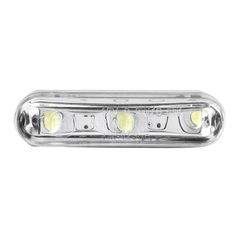 MINI 3 LEDS TRANSPARANT - BEVESTIGINGSHAK L 40mm - H 10mm 18mm CE GOEDGEKEURD