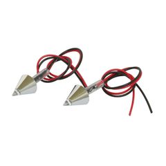 LED-VERLICHTING CONISCH CHROOM DIAM 4mm 1 ROOD LED PAAR