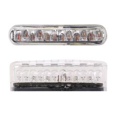 UNIVERSEL MINI LED-BAR 12 TRANSPARENT - L 40 mm - H 8 mm 13 mm CE-ZULASSUNG PAAR